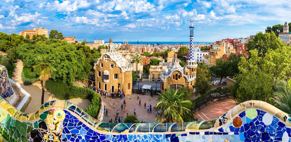 Vue panoramique du Parc Güell